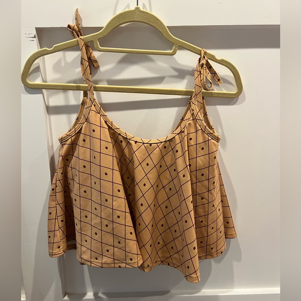 Kortni Jeane, medium tan, swing bathing suit top, GUC